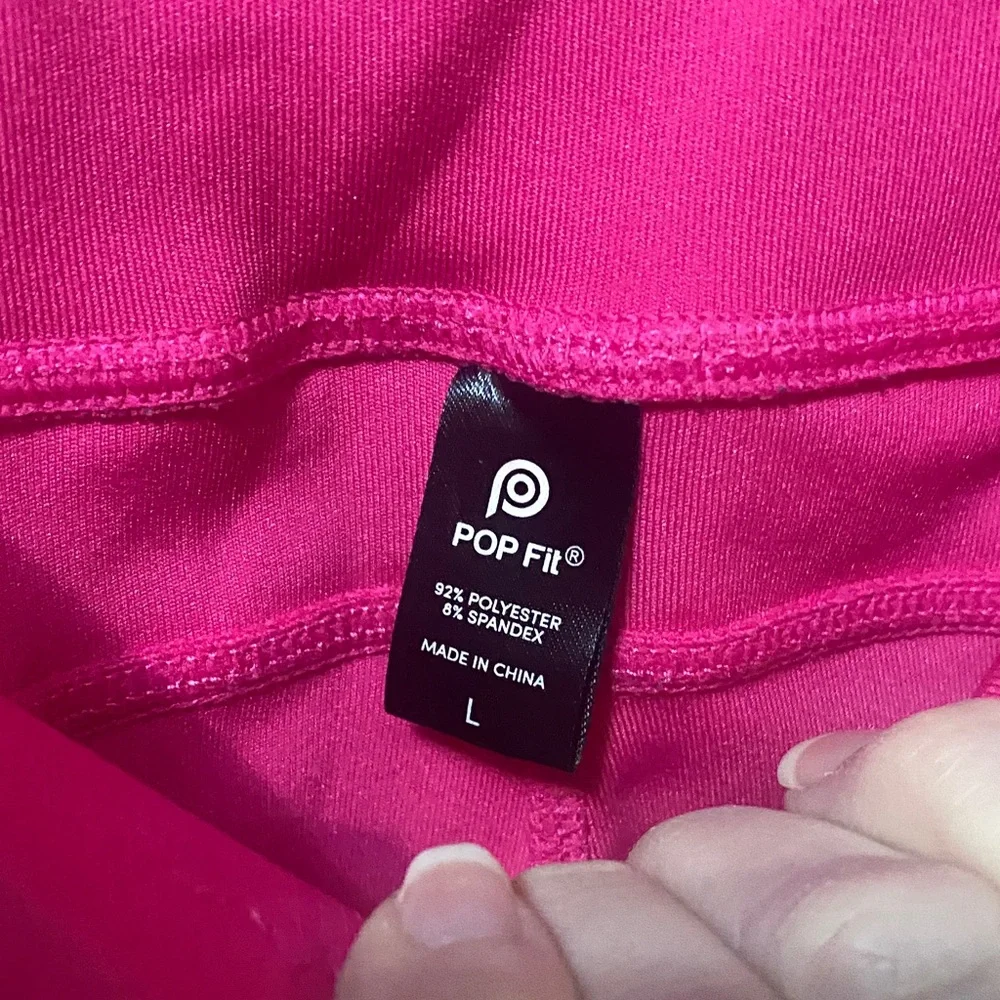 POP Fit Hot Pink Active Leggings - Picture 2 of 4